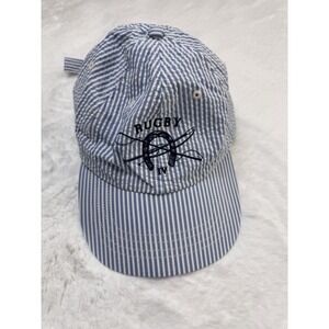 Ralph Lauren Rugby Hat Blue Nautical Stripes Horseshoe Turf Club Embroidery Rare